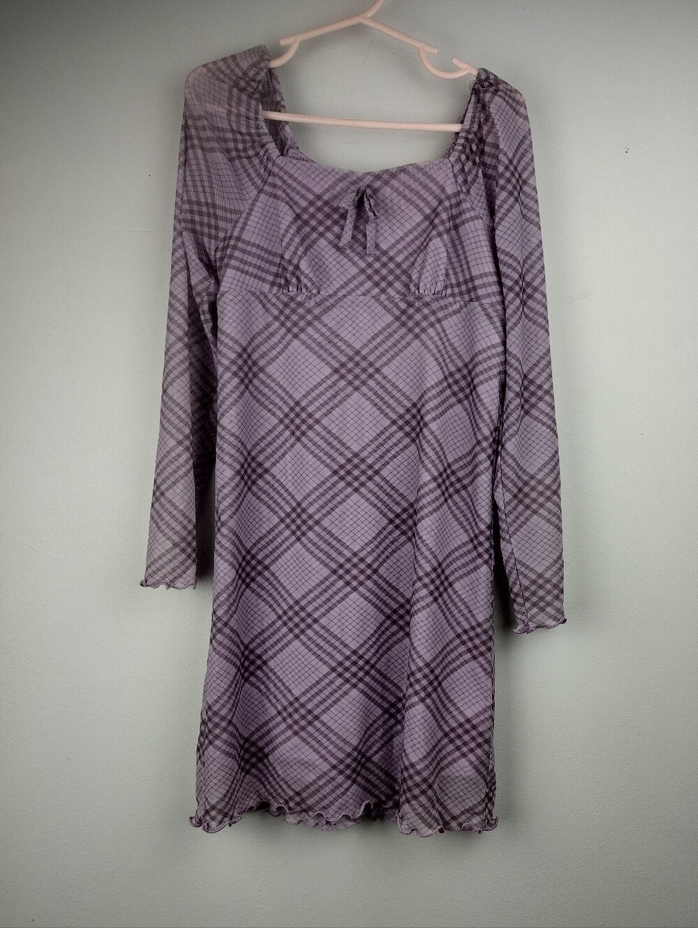 art class Plaid Long-Sleeve Dress size S